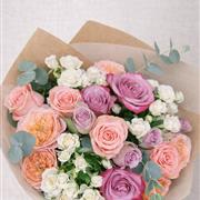 Pastel Rose Garden Bouquet