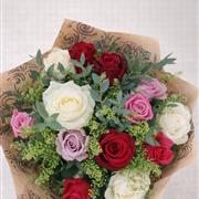 Timeless Dozen Mixed Roses